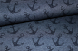 Preview: Alpenfleece/-sweat Anker dunkelblau meliert (10 cm)